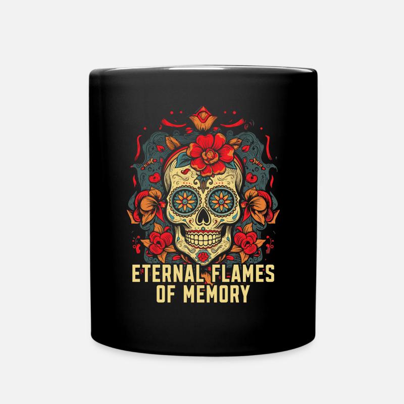 Dia de los Muertos Sugar Skull Mexikanischer Feiertag - Tasse einfarbig - Schwarz