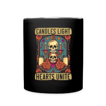 Dia de los Muertos Sugar Skull Mexikanischer Feiertag - Tasse einfarbig - Schwarz - Vorne