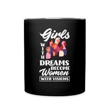 Feminismus Feministin - Tasse einfarbig - Schwarz - Vorne