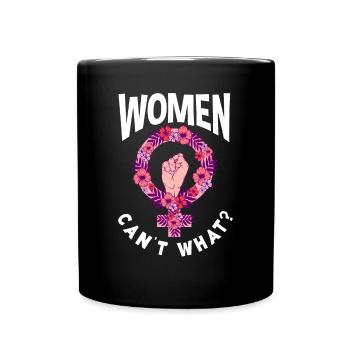 Feminismus Feministin - Tasse einfarbig - Schwarz - Vorne