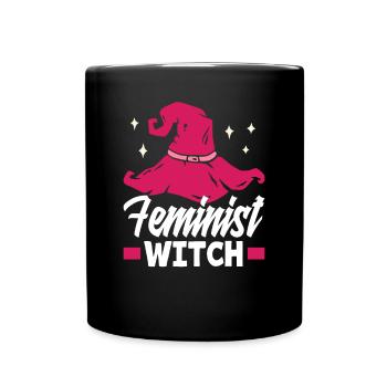 Feminismus Feministin - Tasse einfarbig - Schwarz - Vorne
