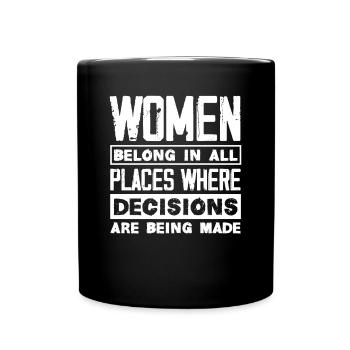 Feminismus Feministin - Tasse einfarbig - Schwarz - Vorne