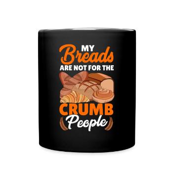 Funny bread baking baker - Full Colour Mug - black - Front