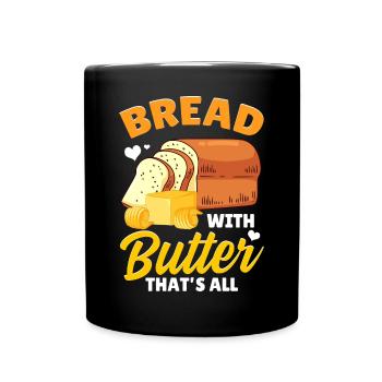 Funny bread baking baker - Full Colour Mug - black - Front