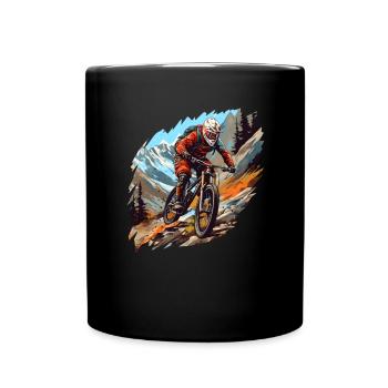 Mountain bike - Full Colour Mug - black - Front
