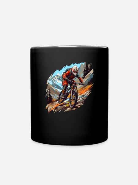 Mountainbike - Tasse einfarbig - Schwarz