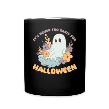 It's never too early for Halloween groovy ghost - Full Colour Mug - black - Front