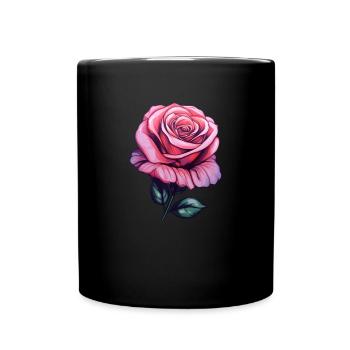 Rose Pastel Color Pink - Full Colour Mug - black - Front