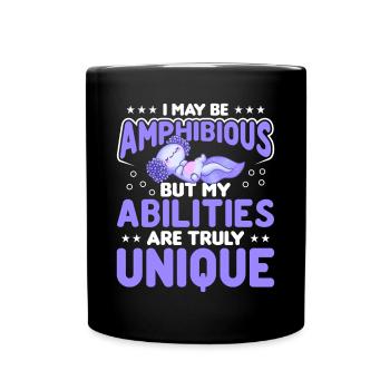 Axolotl Amphibiens Salamandres mignonnes axolotl - Mug uni - noir - Devant