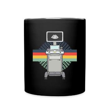 Kardiologe Medizinische Sonographie Ultraschall - Tasse einfarbig - Schwarz - Vorne