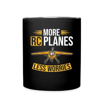 Ferngesteuertes Flugzeug Modellflugzeug - Tasse einfarbig - Schwarz - Vorne