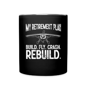 Ferngesteuertes Flugzeug Modellflugzeug - Tasse einfarbig - Schwarz - Vorne