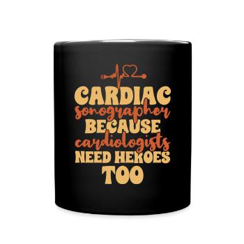 Kardiologe Medizinische Sonographie Ultraschall - Tasse einfarbig - Schwarz - Vorne