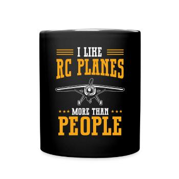 Ferngesteuertes Flugzeug Modellflugzeug - Tasse einfarbig - Schwarz - Vorne