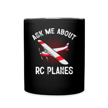 Ferngesteuertes Flugzeug Modellflugzeug - Tasse einfarbig - Schwarz - Vorne