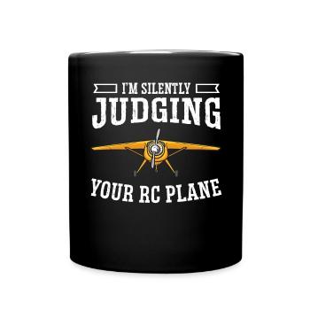 Ferngesteuertes Flugzeug Modellflugzeug - Tasse einfarbig - Schwarz - Vorne