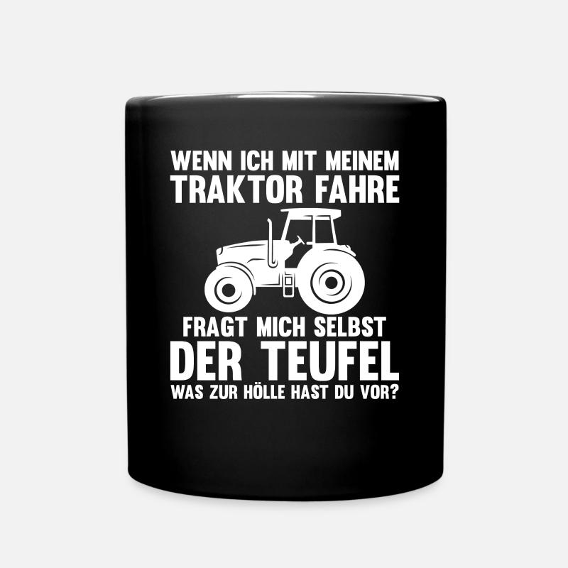 Landwirtschaft Landwirt Traktor Bauernhof Bauer - Tasse einfarbig - Schwarz