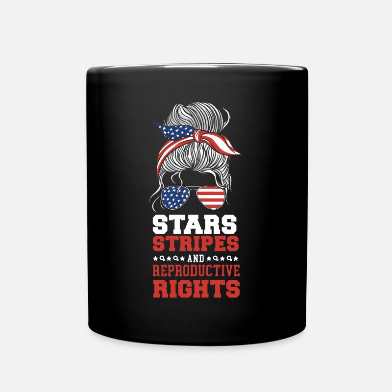 Feminist Stars Stripes & - Tasse einfarbig - Schwarz