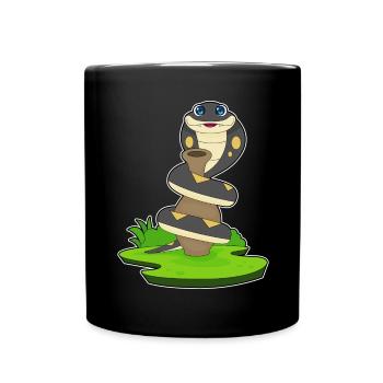 Schlange Vase - Tasse einfarbig - Schwarz - Vorne