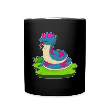 Lunettes serpent - Mug uni - noir - Devant