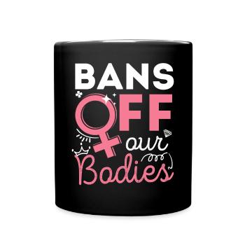 Les féministes bannissent leur corps - Mug uni - noir - Devant