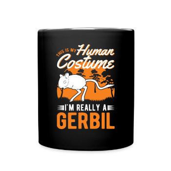 Gerbille Costume Humain Rennmaus - Mug uni - noir - Devant