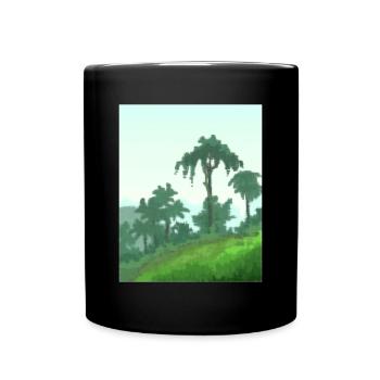 Palm trees on canvas - Full Colour Mug - black - Front