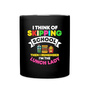 Lunch Lady School Cook Food Service Worker - Full Colour Mug - black - Front