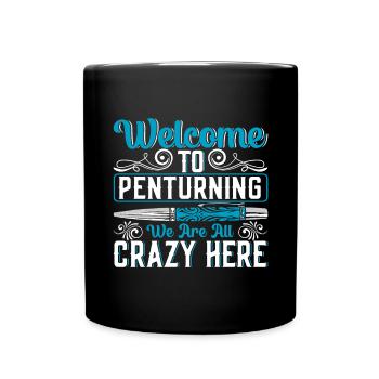 Pen Turning Kit - Full Colour Mug - black - Front