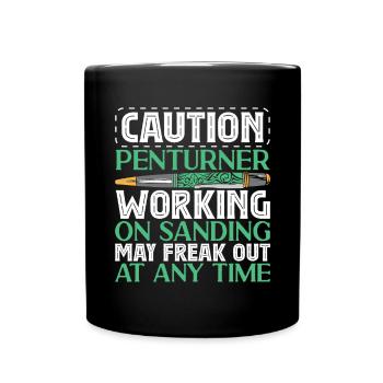 Pen Turning Kit - Full Colour Mug - black - Front