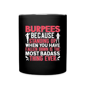 Burpees Exercices Entraînement - Mug uni - noir - Devant