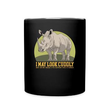 Rhinoceros Rhinoceros Rhinoceros Gift - Full Colour Mug - black - Front