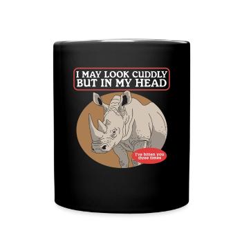 Rhinos Rhinoceros Rhinoceros Gift - Full Colour Mug - black - Front