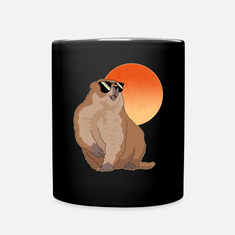 Murmeltiere Munggen Mankai Groundhog Geschenk - Tasse einfarbig - Schwarz