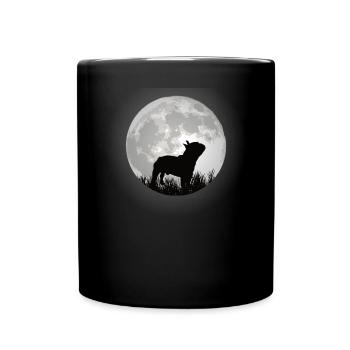 Chien Bulldog Dog Propriétaire Gechenkidee - Mug uni - noir - Devant
