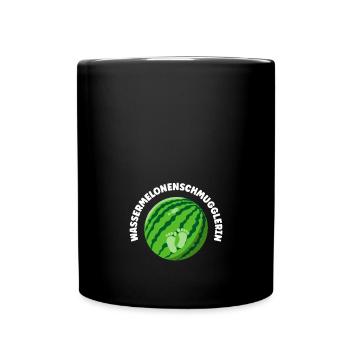 Wassermelonen Schmugglerin - Schwanger Mama - Tasse einfarbig - Schwarz - Vorne