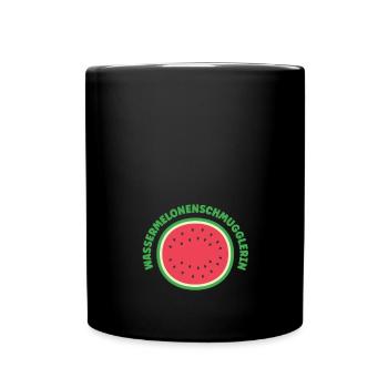 Wassermelonen Schmugglerin - Schwanger Mama - Tasse einfarbig - Schwarz - Vorne