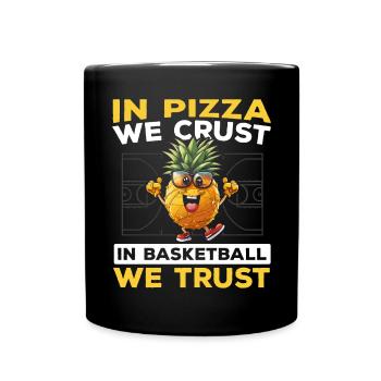 Ananas Basketball Tropische Früchte Sommer Sport - Tasse einfarbig - Schwarz - Vorne