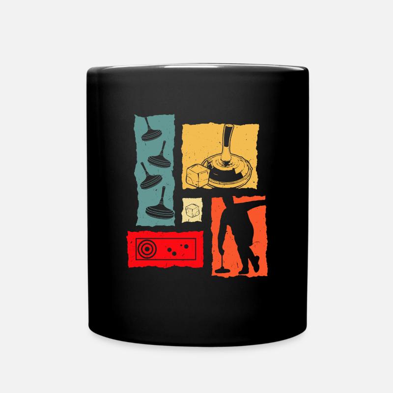 Eisstock Retro - Tasse einfarbig - Schwarz