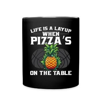 Ananas Basketball Fruits tropicaux Sport d’été - Mug uni - noir - Devant