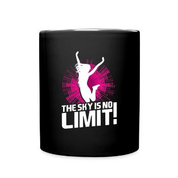 The Sky is No Limit Trampoline - Full Colour Mug - black - Front