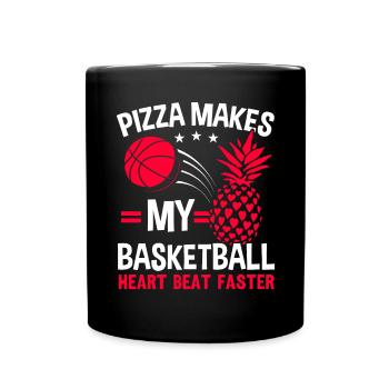 Ananas Basketball Fruits tropicaux Sport d’été - Mug uni - noir - Devant