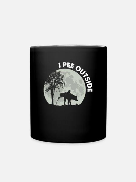 I Pee Outside Dog - Tasse einfarbig - Schwarz
