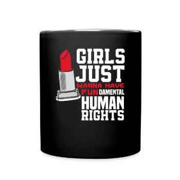 Feminismus Feministin - Tasse einfarbig - Schwarz - Vorne
