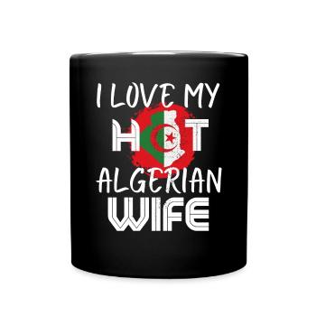 Funny I Love My Hot Algerian Wife Husband - Full Colour Mug - black - Front