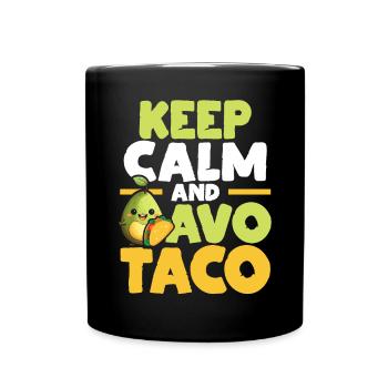 Avocado Taco Mexico Guacamole Lover Cinco De Mayo - Full Colour Mug - black - Front