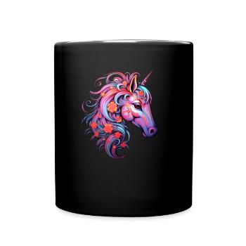 Conception esthétique de licorne - Mug uni - noir - Devant