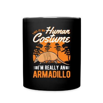 Armadillo Human Costume Gürteltier - Full Colour Mug - black - Front