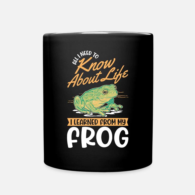 Frosch Laubfrosch Baumsteigerfrosch - Tasse einfarbig - Schwarz