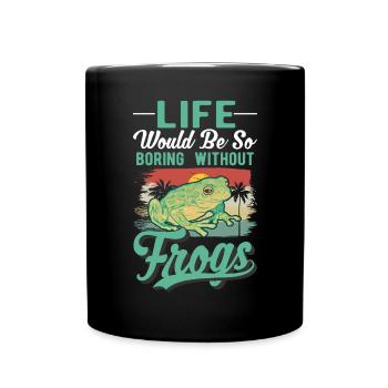 Grenouille cadeau Rainette - Mug uni - noir - Devant